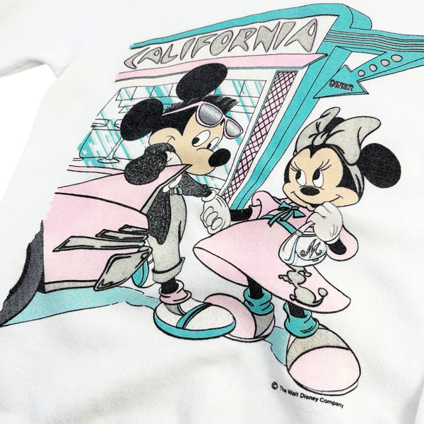 Vintage Mickey and Minnie Mouse California Diner Crew Neck - S