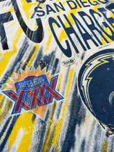 Load image into Gallery viewer, Vintage 1995 San Diego Chargers All Over Print Superbowl Tee - L
