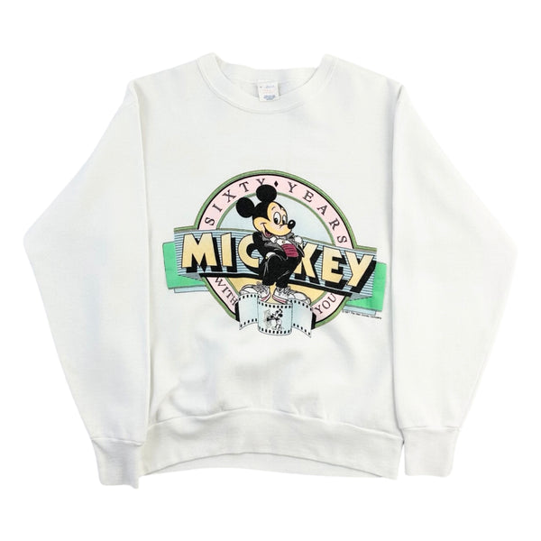 Vintage 1987 Mickey Mouse 'Sixty Years with You' Crew Neck - M