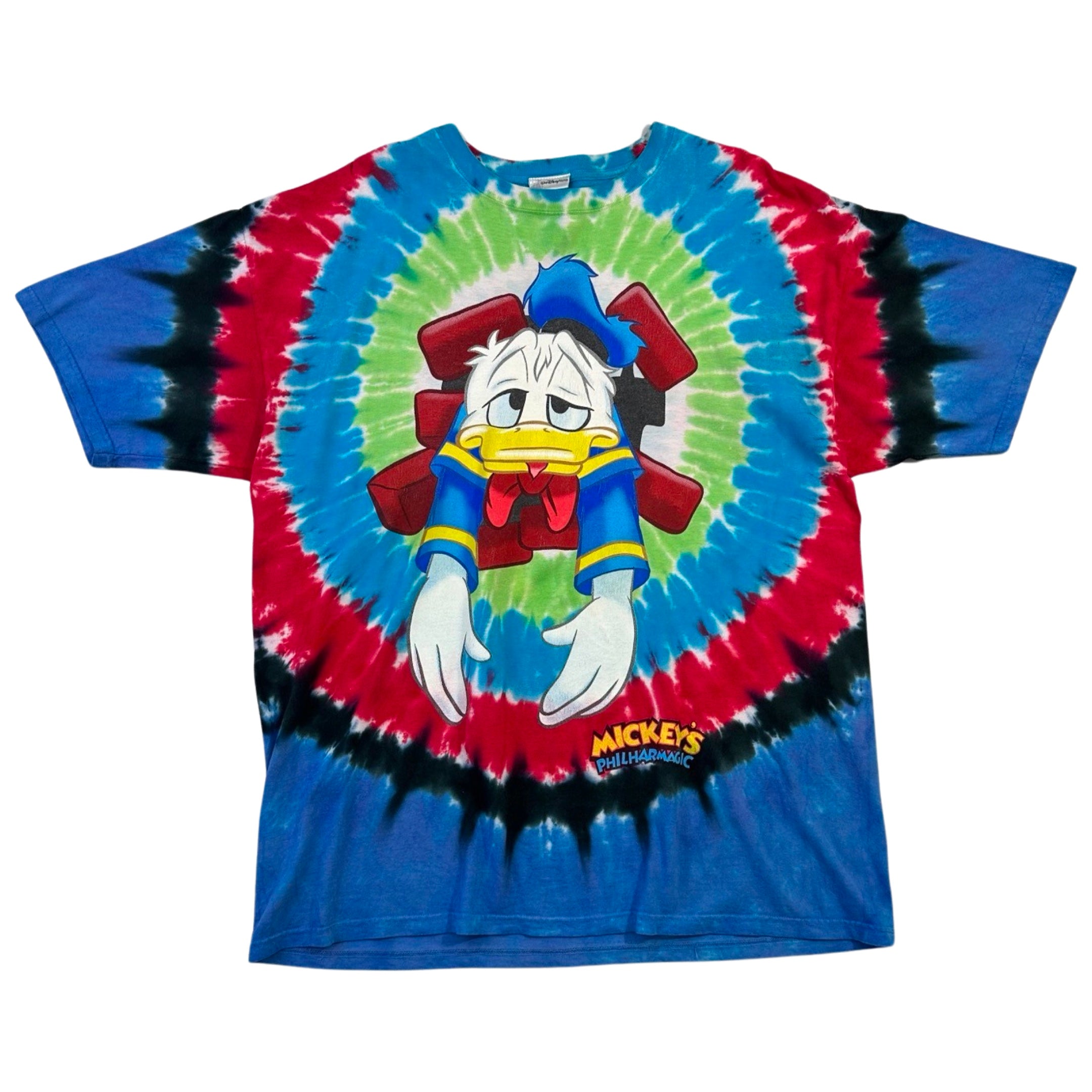 Vintage Donald Duck 'Mickey's Philharmagic' TieDye Tee XXL