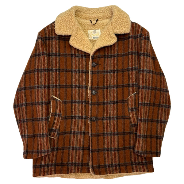 Vintage Plaid Woollen Jacket - XL