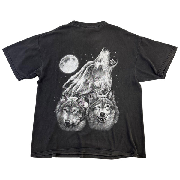 Vintage Wolf and Moon Tee - L