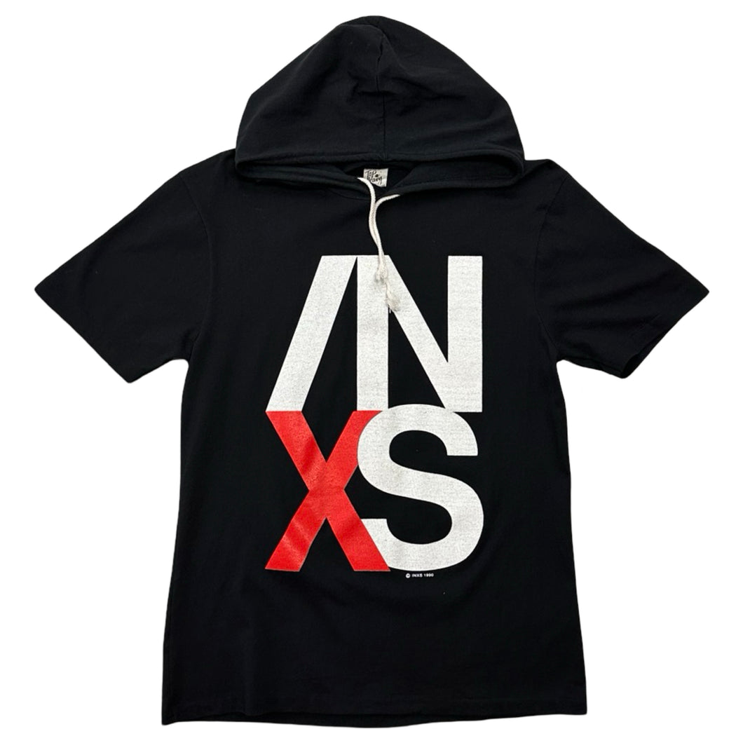 Vintage 1990 INXS Hooded Tee - L