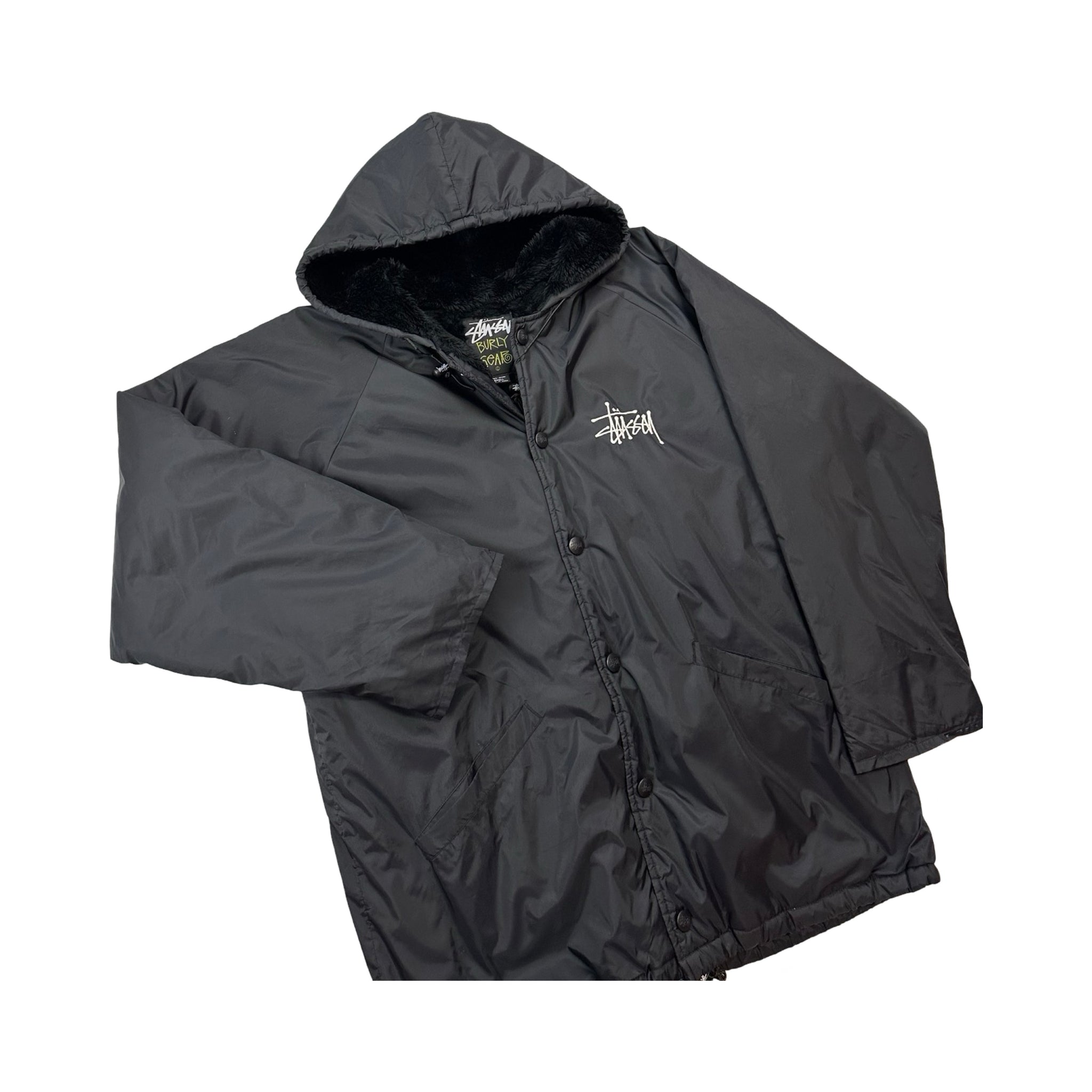 OLD STUSSY BURLY GEAR BLACK COTTON JACKET #vintage #oldstussy #stussy # ステューシー #古着屋 #taramake #old #burlygear #ShawnStussy