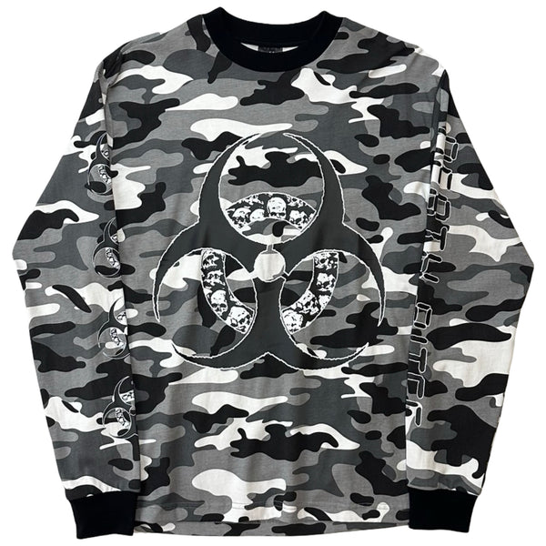 Death Rites 'Urban Discipline' Snow Camo L/S T-Shirt - M