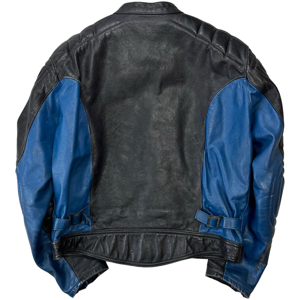 Vintage Leather Motorcycle Jacket - M