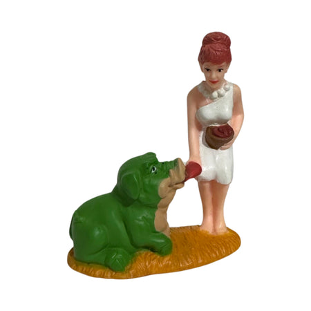 Vintage 1994 The Flintstones Wilma Feeding Pigasaurus Figure 3"
