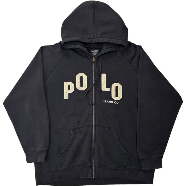 Vintage Polo Jeans Zip Up Hoodie - XL