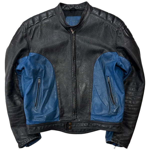 Vintage Leather Motorcycle Jacket - M