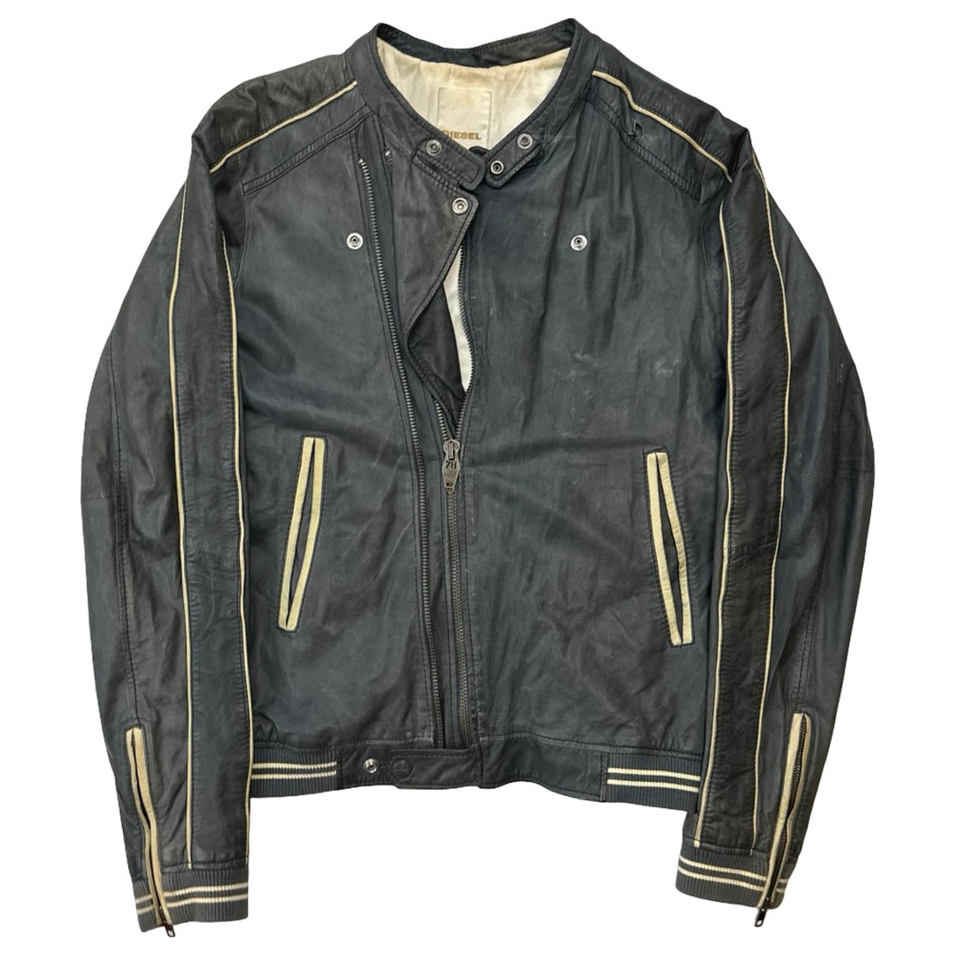 Vintage Diesel Leather Biker Jacket - M