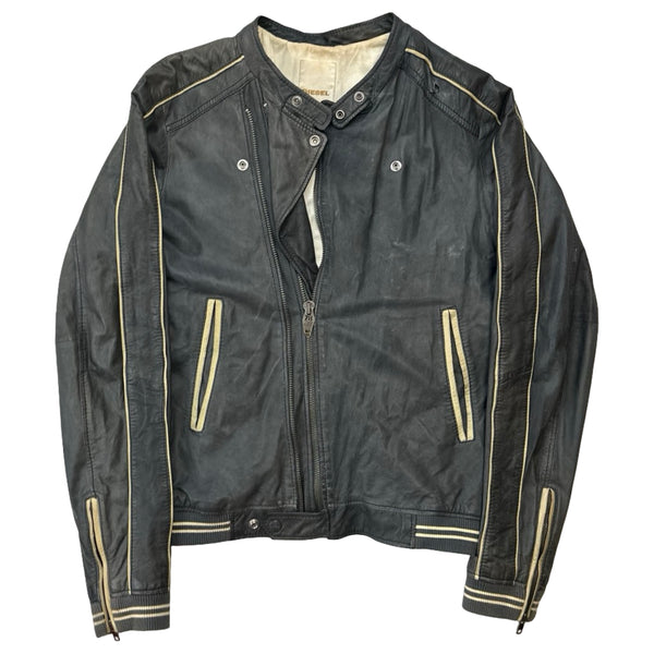 Vintage Diesel Leather Biker Jacket - M
