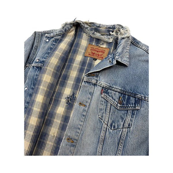 Vintage Levi’s Plaid Lined Denim Jacket - XL