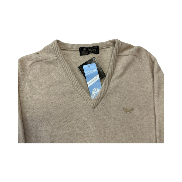 Vintage Wolsey Knitted V Neck Jumper - S