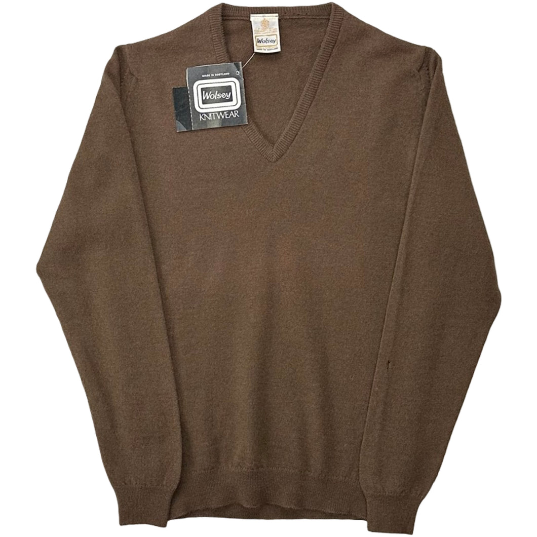 Vintage Wolsey Knitted V Neck Jumper - XS