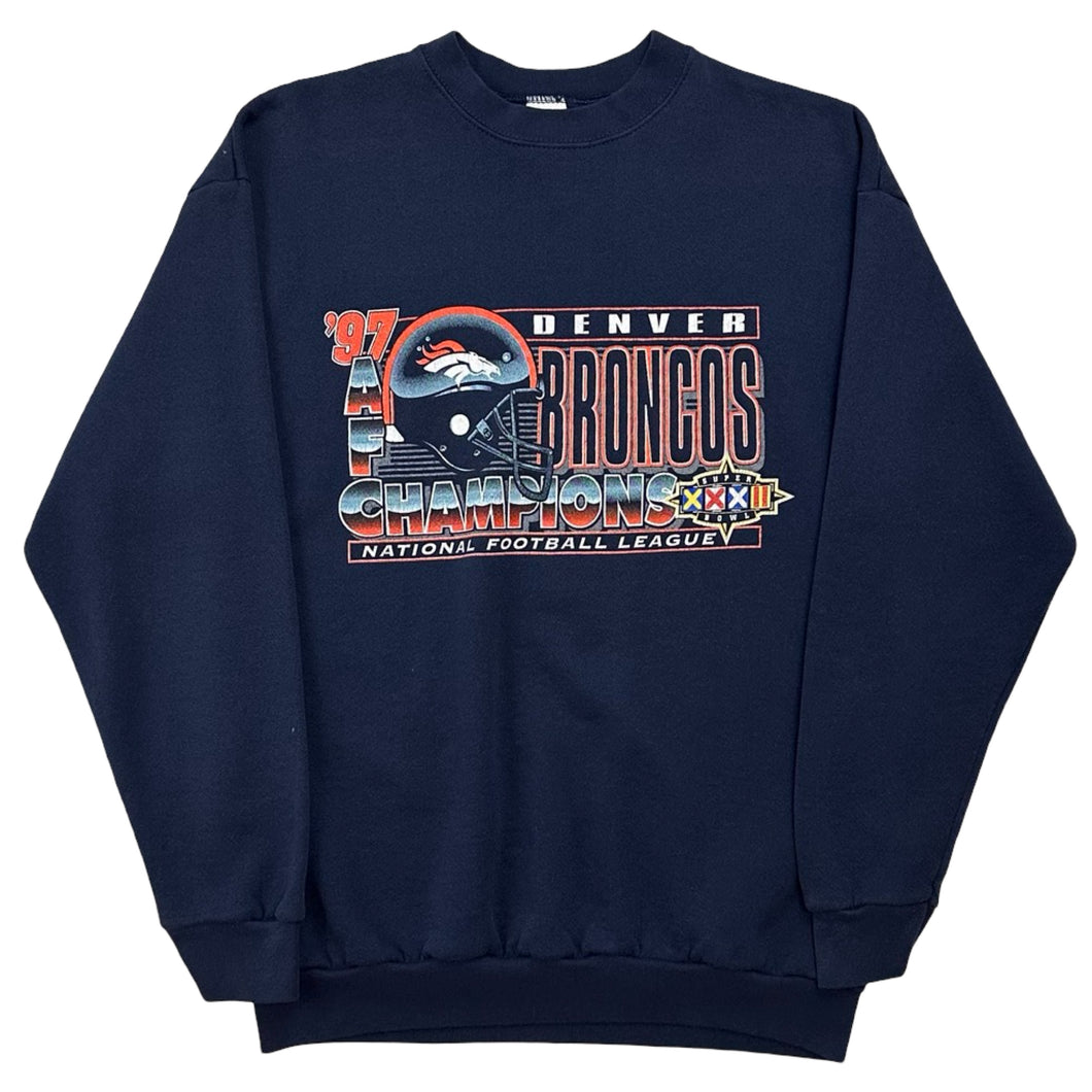 Vintage 1997 Denver Broncos Champions NFL Crew Neck - L