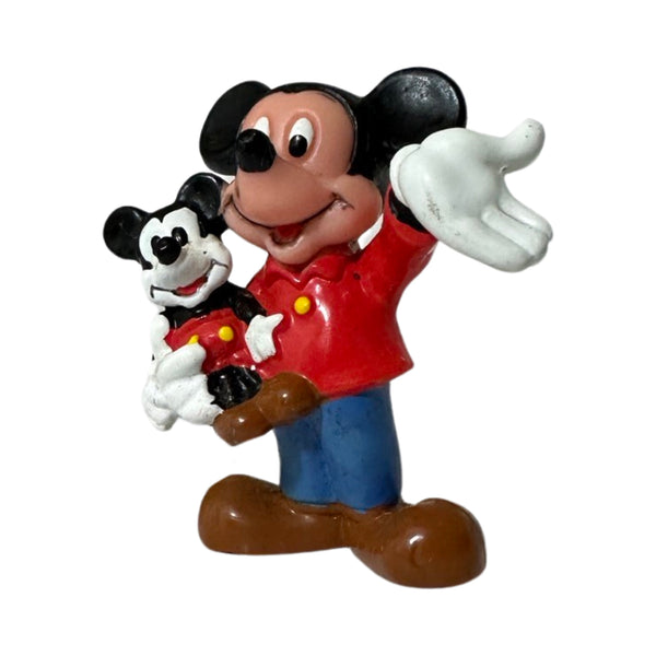 Vintage Mickey Mouse and Mini Mickey Figure 2"
