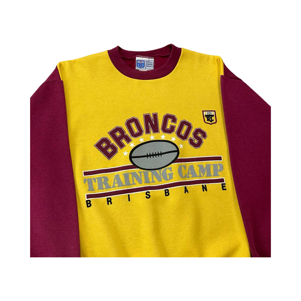 Vintage Brisbane Broncos 'Training Camp' Crew Neck - M