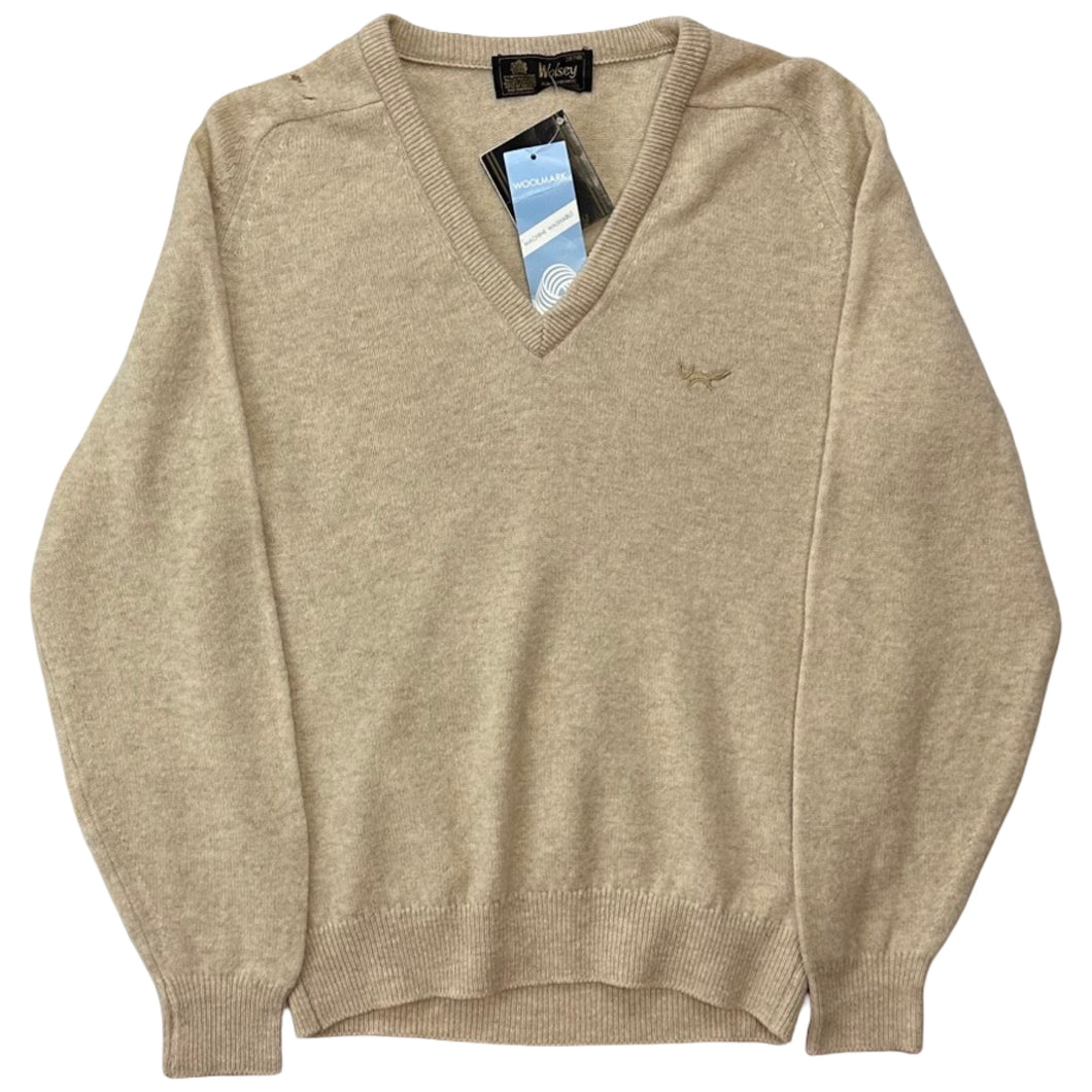 Vintage Wolsey Knitted V Neck Jumper - S