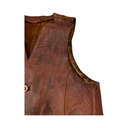 Vintage Leather Vest - S