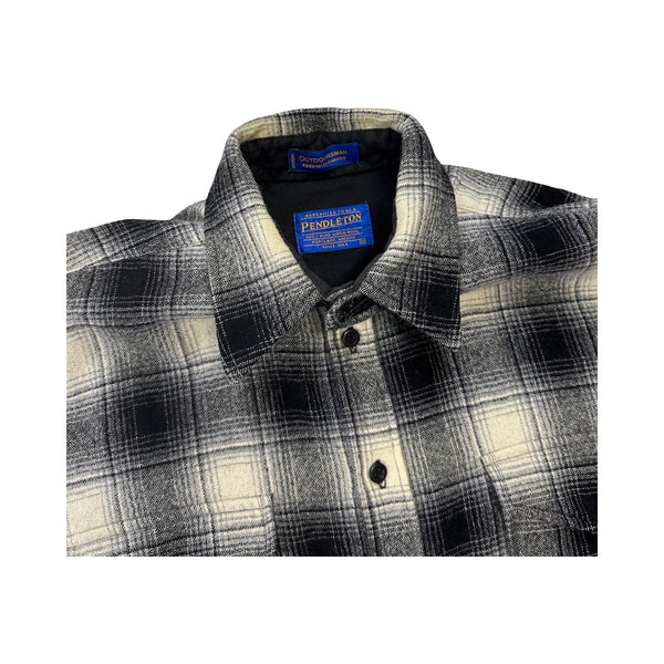 Vintage Pendleton Plaid Wool Button Up Shirt - L
