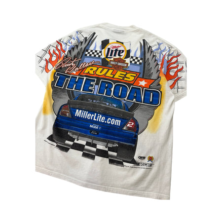 Vintage Rusty Wallace ‘Rules The Road’ NASCAR Tee - L