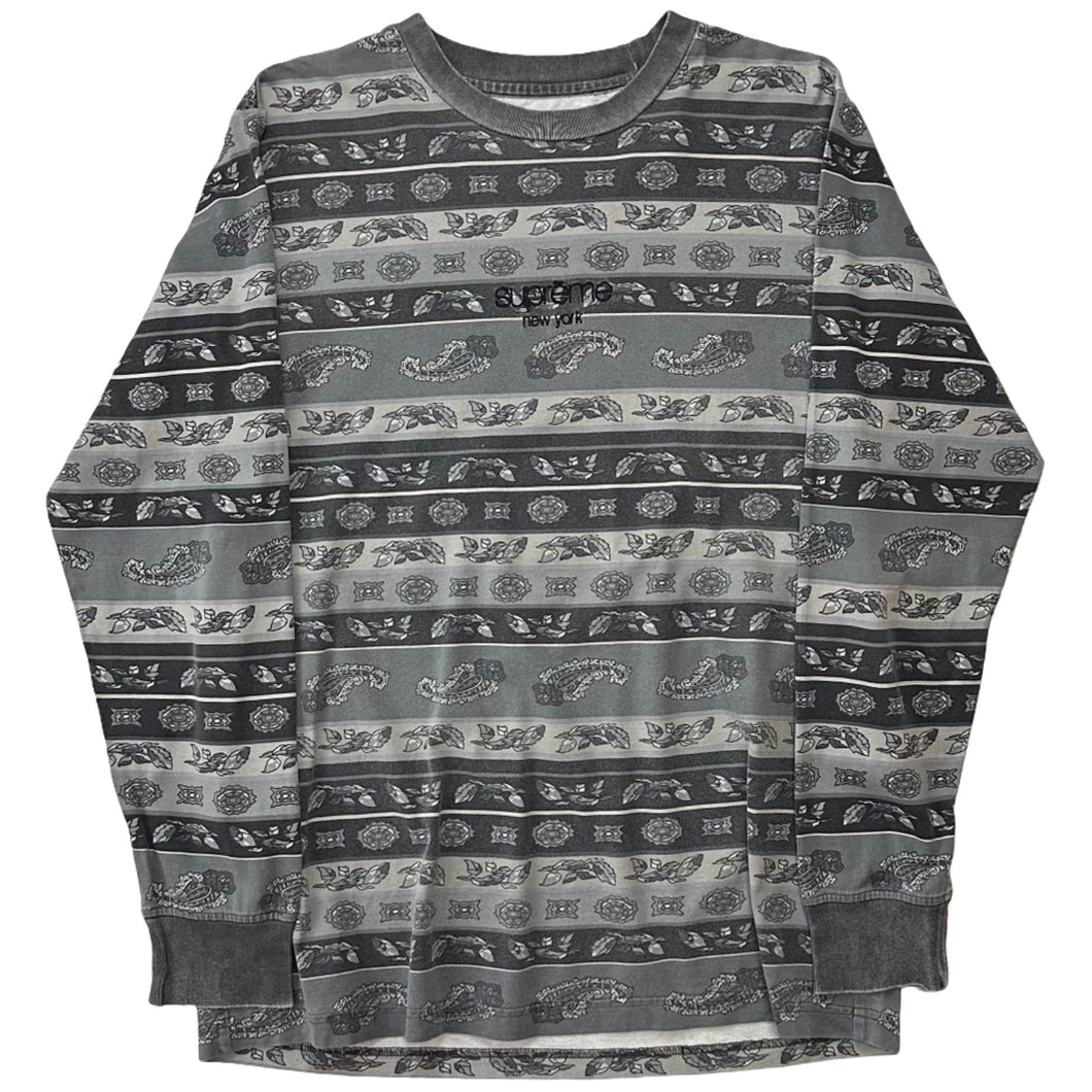 Supreme Long Sleeve Paisley Shirt - L