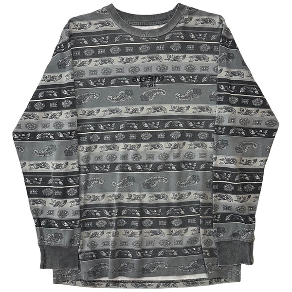 Supreme Long Sleeve Paisley Shirt - L