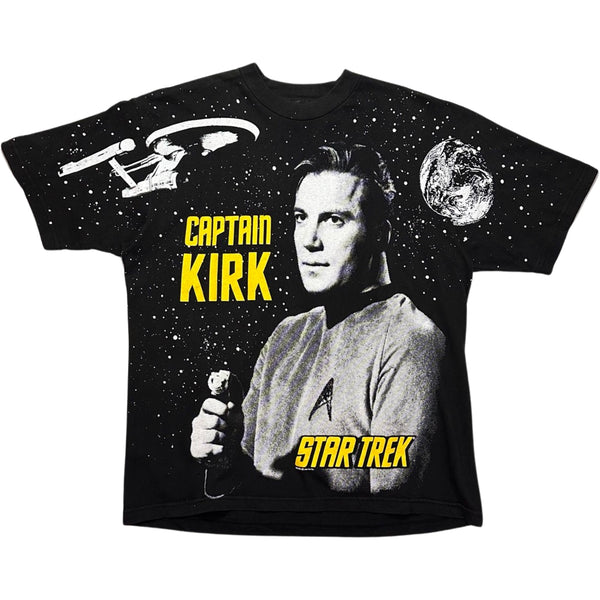 Vintage 1994 Star Trek ‘Captain Kirk’ All Over Print Tee - M