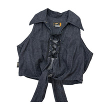 Load image into Gallery viewer, Vintage Jag Lace Up Denim Top - M
