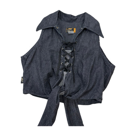 Vintage Jag Lace Up Denim Top - M