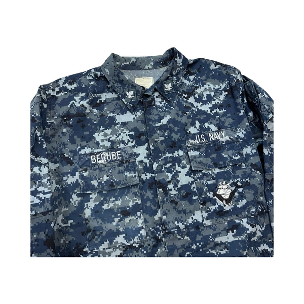 Vintage Camo Utility Military Jacket - L