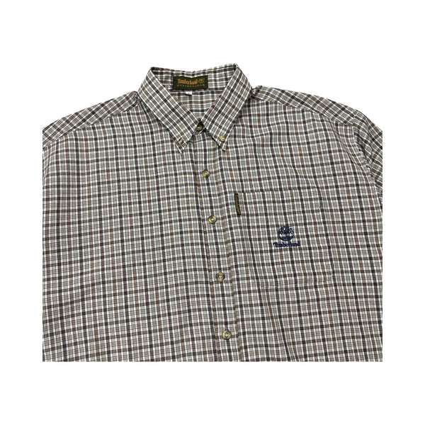 Vintage Timberland Plaid Button Down Shirt - L