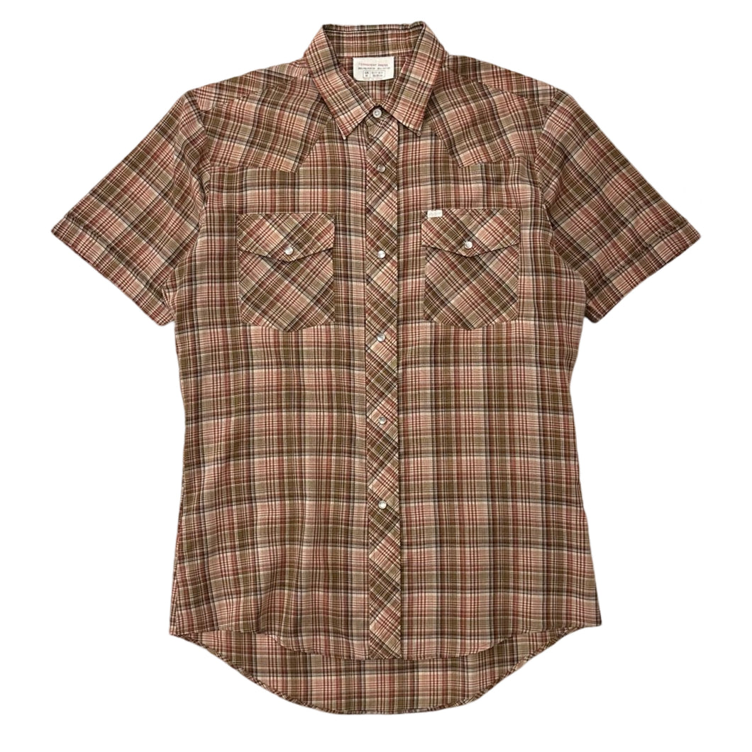 Vintage Western Plaid Button Up Shirt - M