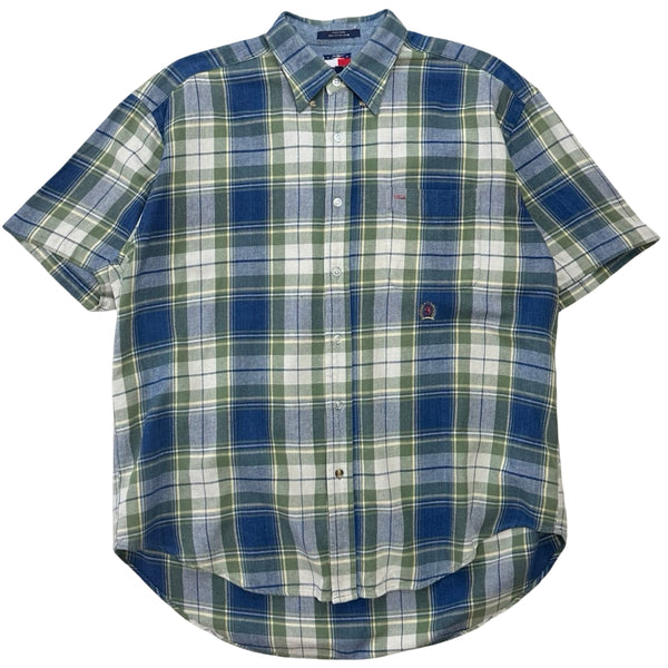 Vintage Tommy Hilfiger Plaid Button Down Shirt - XL