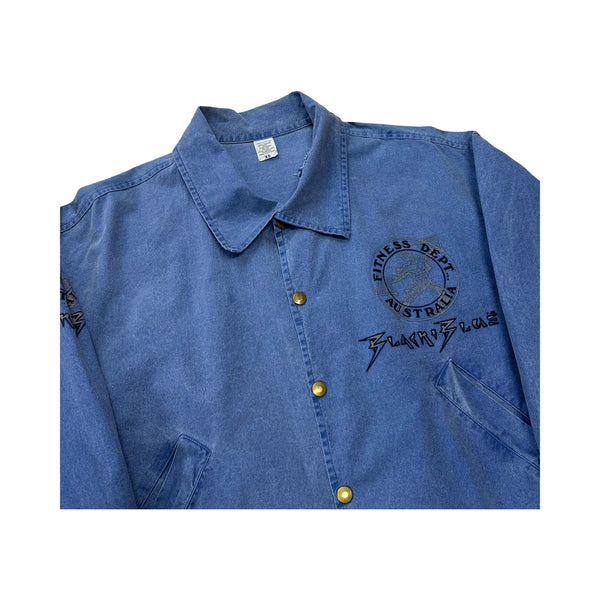 Vintage Black + Blue Fitness Jacket - S