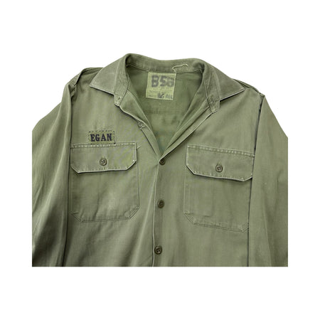 Vintage Military Button Up Shirt - M