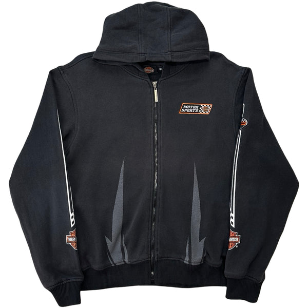 Vintage Harley-Davidson Motor Sports Zip Hoodie - L