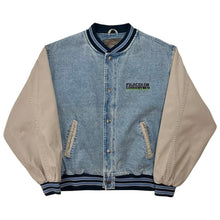 Load image into Gallery viewer, Vintage Fujicolour Denim Varsity Jacket - L
