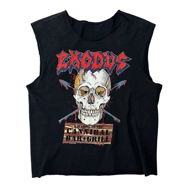 Vintage 1988 Exodus ‘Welcome To The Cannibal Bar + Grill / Meat Party’ (Cut) Tee - M