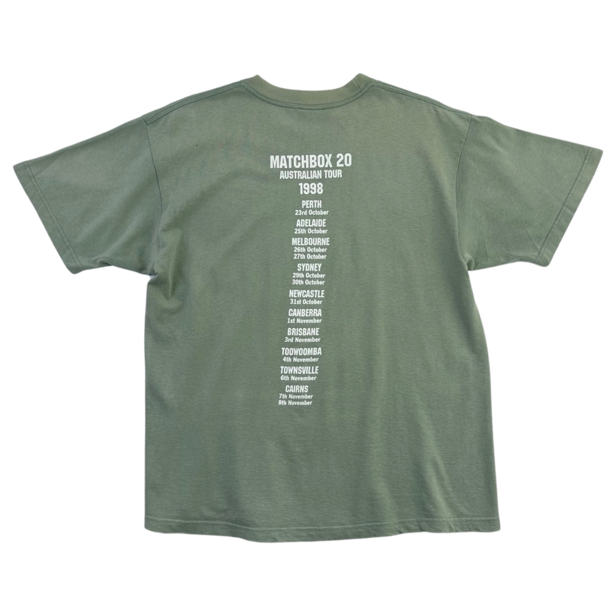 Vintage 1998 Matchbox 20 Australian Tour Tee - L – IRREPLACEABLE STORE