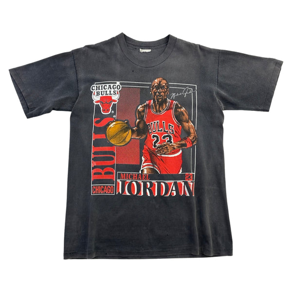 Vintage Chicago Bulls Michael Jordan Stats Tee - L