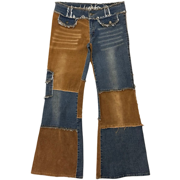 Abercrombie & Fitch Flared Patchwork Jeans - 34 x 33