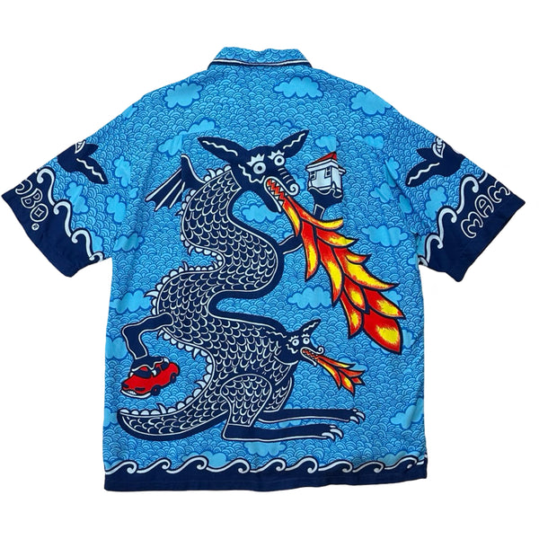 Vintage Mambo Blue Dragon Loud Shirt - M / L