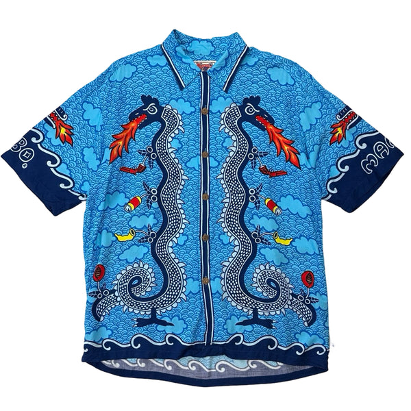 Vintage Mambo Blue Dragon Loud Shirt - M / L