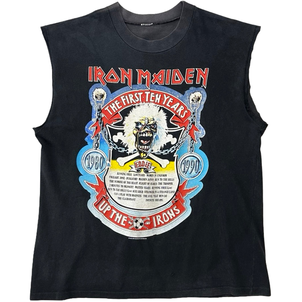 Vintage Iron Maiden ‘The First Ten Years’ (Cut) Tee - L