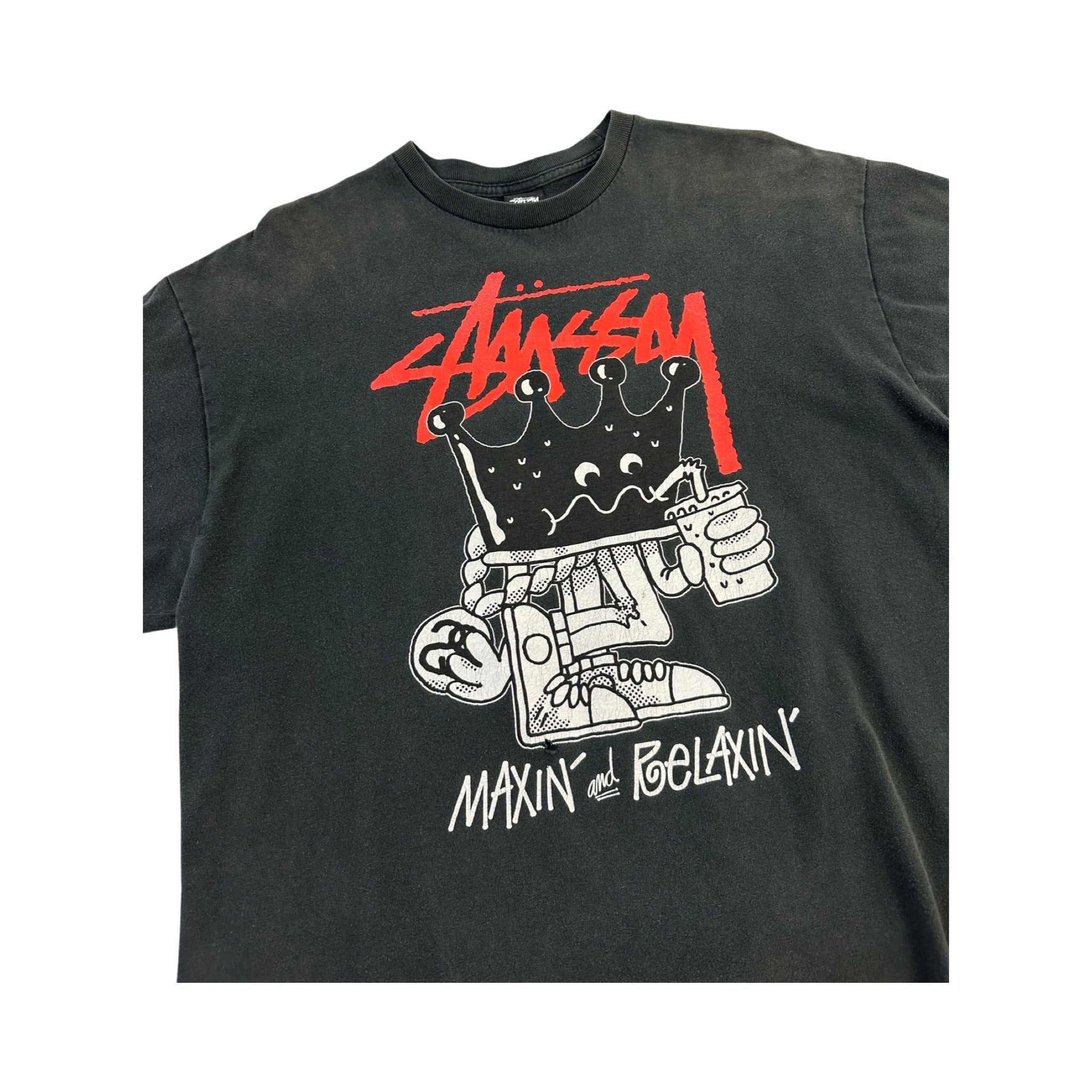 Vintage Stussy 'Maxin and Relaxin' Tee - XL – IRREPLACEABLE STORE