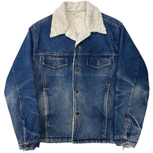 Load image into Gallery viewer, Vintage Sherpa Lined Denim Jacket - XL
