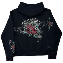 Load image into Gallery viewer, Vintage Harley-Davidson Rose Zip Hoodie - XL
