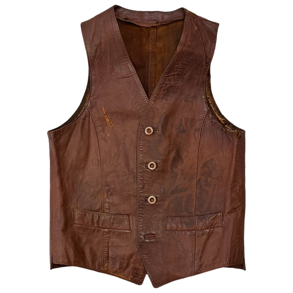 Vintage Leather Vest - S