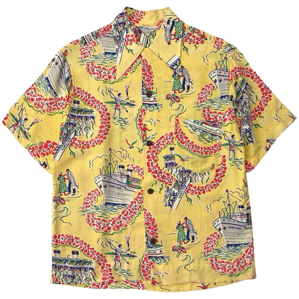 Vintage 1970s Aupuni Lurline Hawaiian Shirt - S